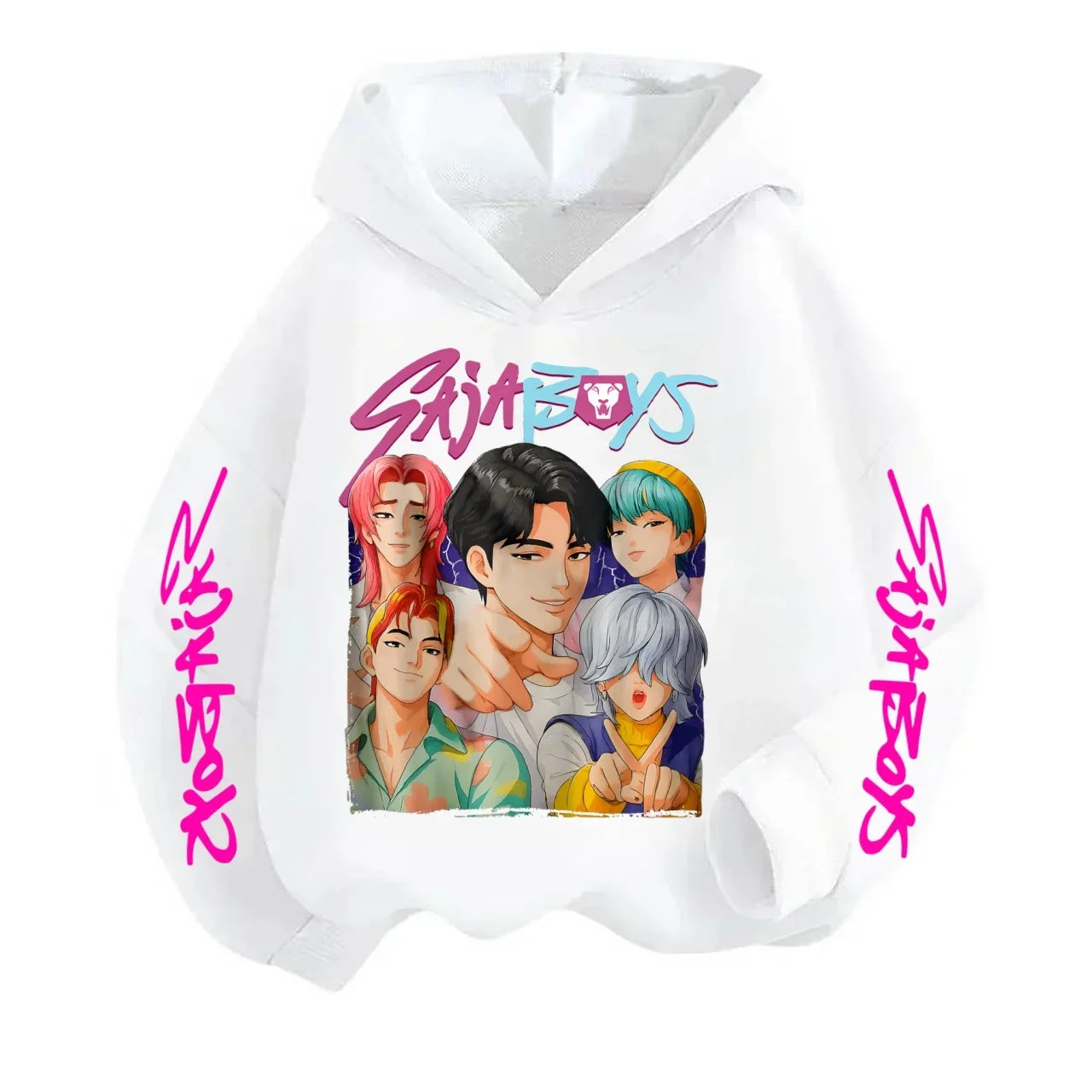 Kids 3-12Y Hoodie KPop Demon Hunters Spring Autumn Sportswear Warm Print Halloween Casual Boys Clothes Girls