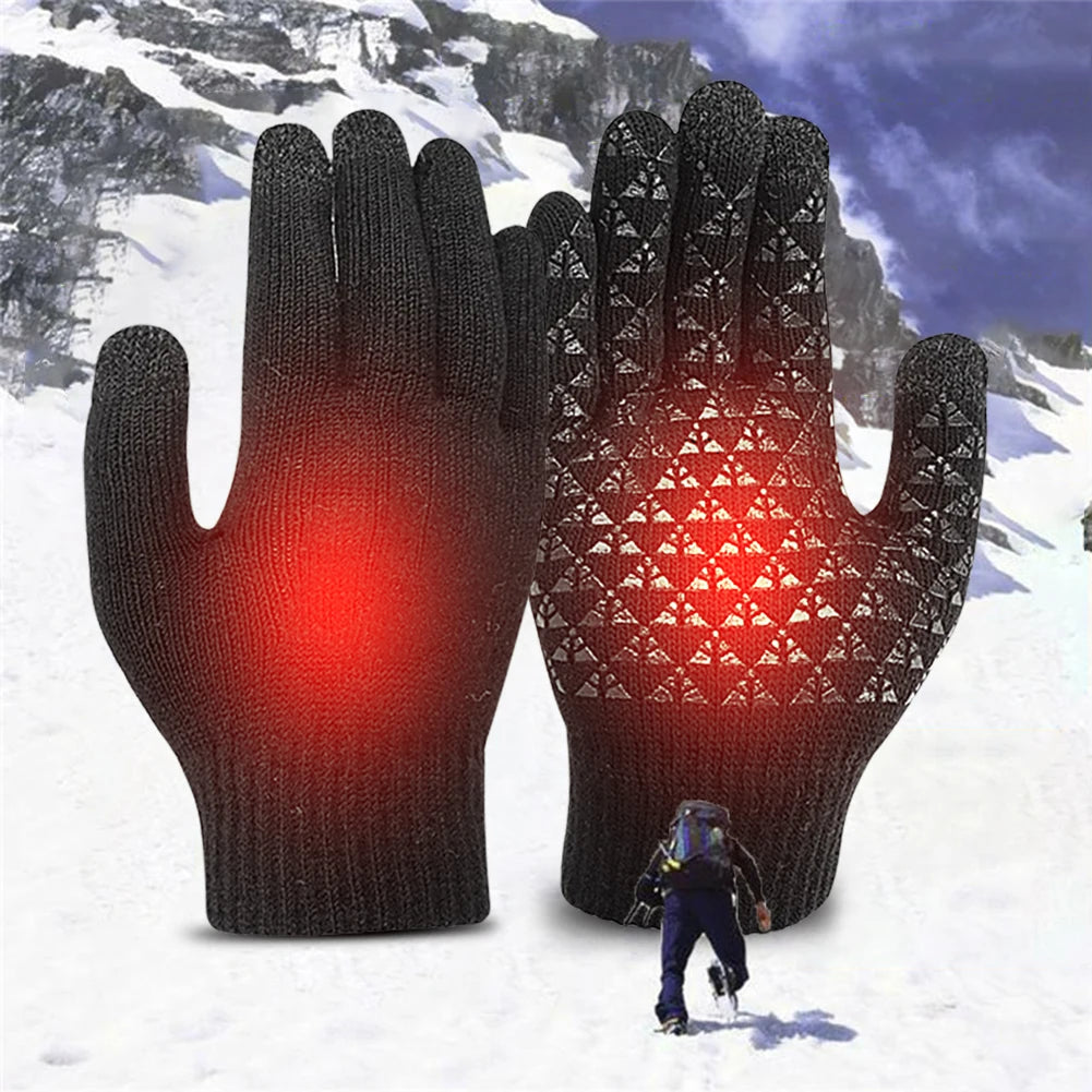 5V Heated Gloves Motorcycle Touch Screen Winter Moto Heated Gloves Warm USB Rechargeable Heating Thermal Gloves For Snowmobile