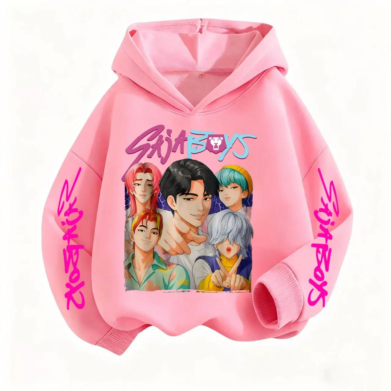 Kids 3-12Y Hoodie KPop Demon Hunters Spring Autumn Sportswear Warm Print Halloween Casual Boys Clothes Girls