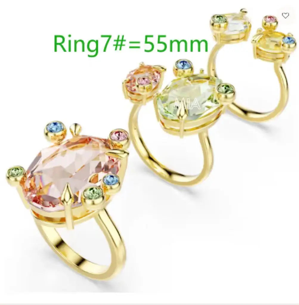 2025 Original Crystal Jewelry Set Boutique Irregular Earrings, Necklaces, Rings, Bracelets, Women's Romantic Party Gifts