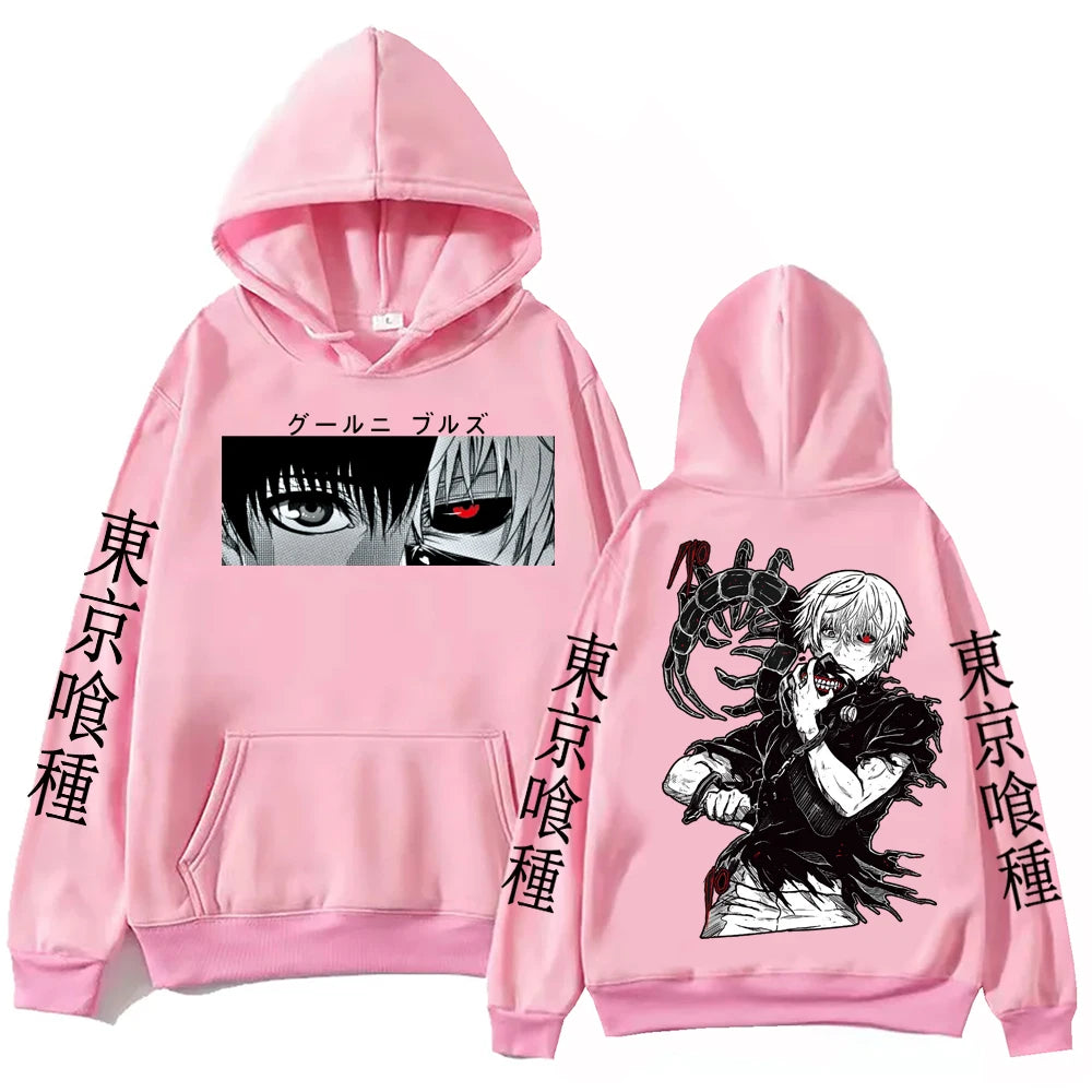 2025 Anime Tokyo Ghoul Ken Kaneki Hoodie Harajuku Pullover Tops Man Woman Sweatshirt Fans Gift