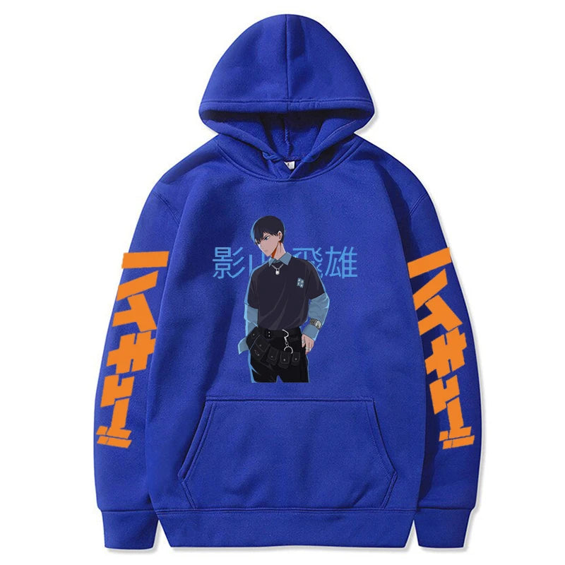 Haikyuu Anime Men Casual Pullover Hoodie Spring Autumn Streetshirt Korean Version Tops Oversized Unsex Daily Sweatshirt