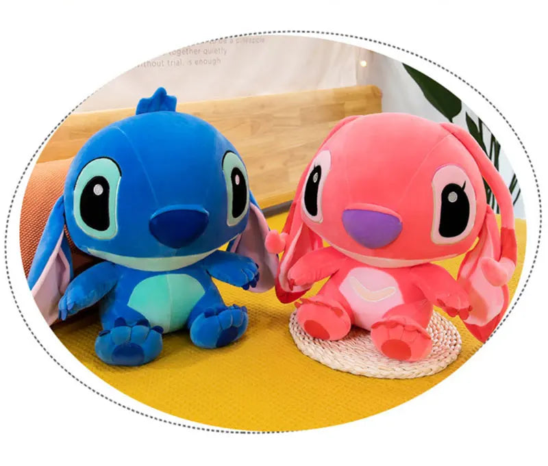 20-60cm Giant Size Lilo & Stitch Couple Models Cartoon Stuffed Plush Anime Plushs Toys Pendant Toy Pillow Kids Birthday Gift