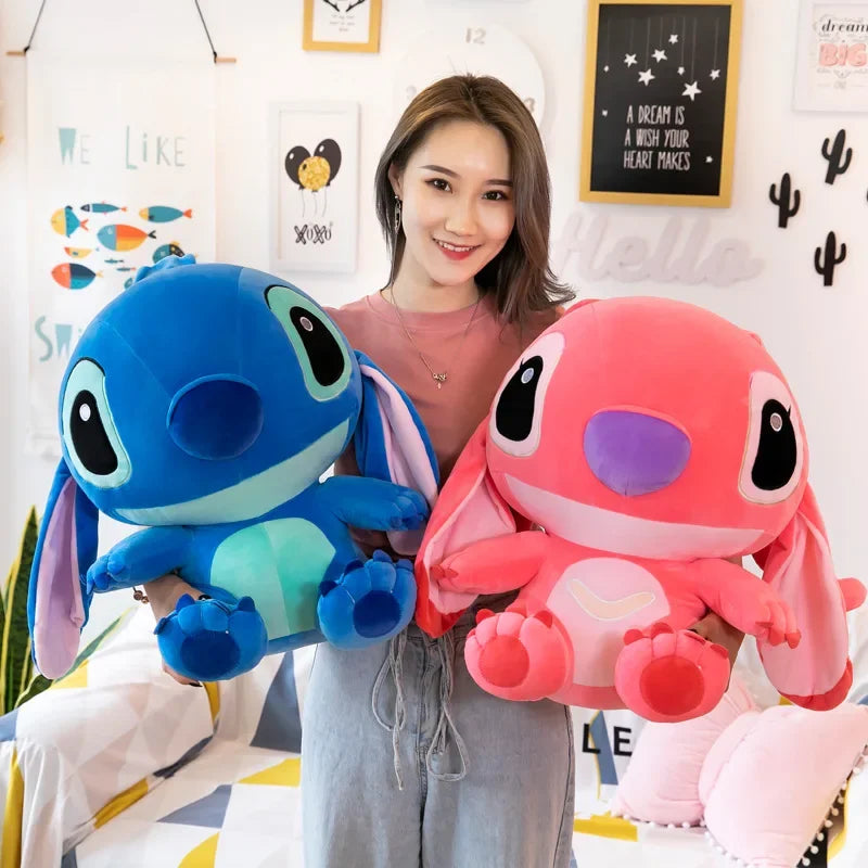 20-60cm Giant Size Lilo & Stitch Couple Models Cartoon Stuffed Plush Anime Plushs Toys Pendant Toy Pillow Kids Birthday Gift