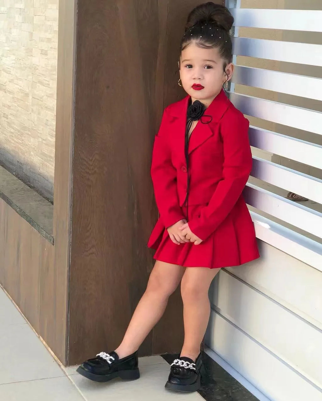 Winter Children Girl's Coat +Skirt Long Sleeve Jacket And Miniskirt 2 Pcs Set Girl's Clothes Dress For 3 4 5 6 7 8 Year