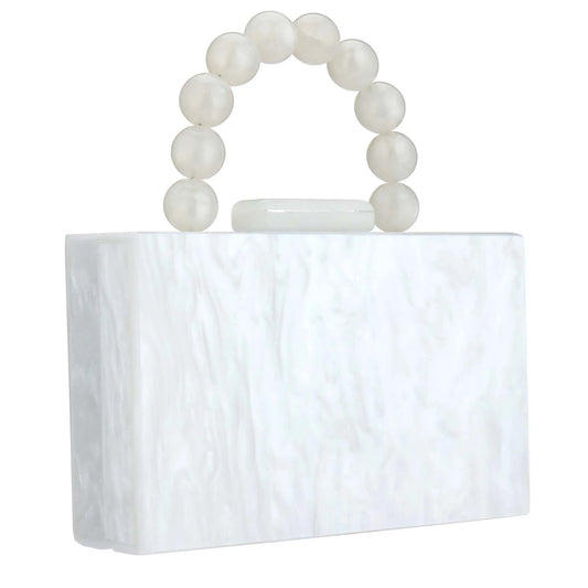 Fashion Acrylic Beading Clutch Handbag For Women Wedding Party Square Shoulder Bag With Chain Ladies Evening Dinner Dress Purses