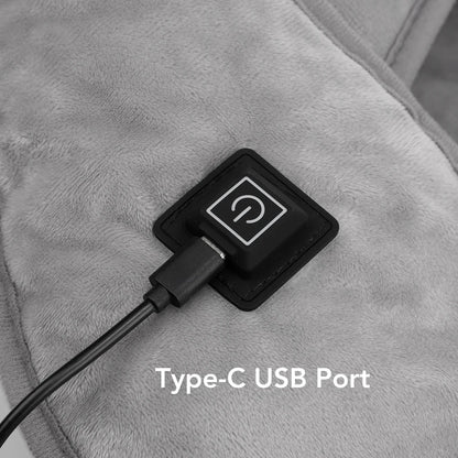 Electric Heating Shoulder Neck Pad Winter Soft Hot Compress Back Shawl Thermal Mat USB Heated Back Wrap Office Warmer Blanket