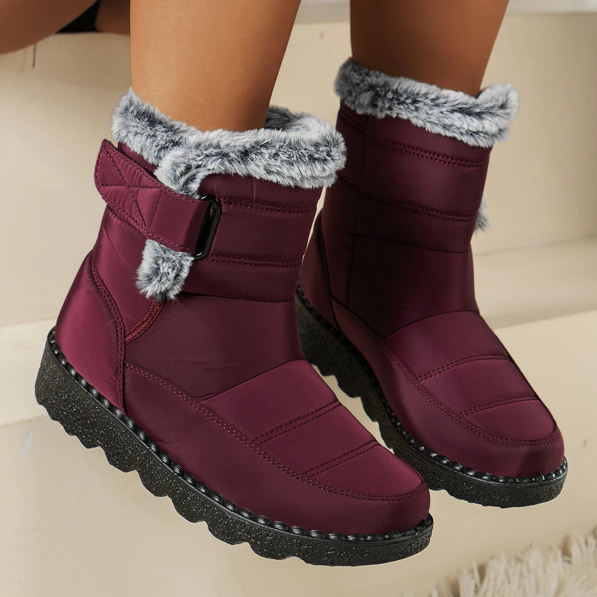 Women's Winter Boots for Women 2025 New Faux Fur Long Plush Snow Boots Woman Platform Shoes Warm Cotton Couples Ankle Boots