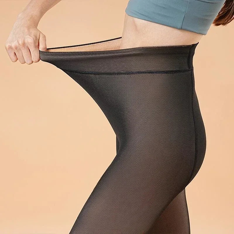 Warm Tights Leggings For Women Winter High Waist Elastic Sexy Translucent Pantyhose Female Slim 80g 220g 300g Leggings Tights