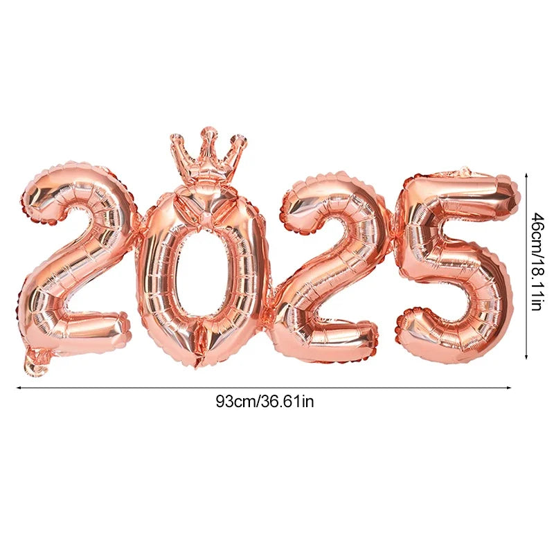 2026 Number Foil Balloons for Happy New Year Eve Party Decoration Photo Booth Props Supplies Christmas Home Decor Navidad 2025