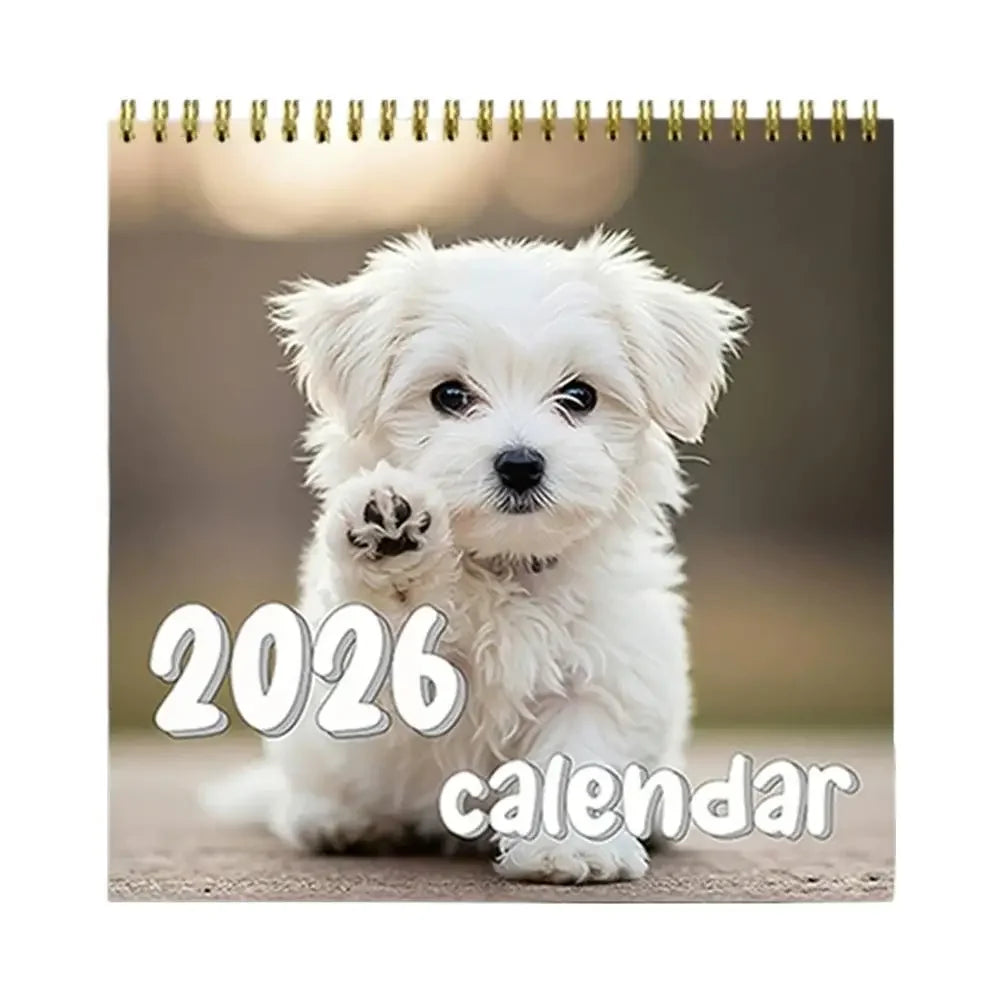 2026 New Dogs Calendar - Year Monthly Planner & Agenda Schedule Organizer Wall Calendar Decoration Funny Party Gifts For Friends