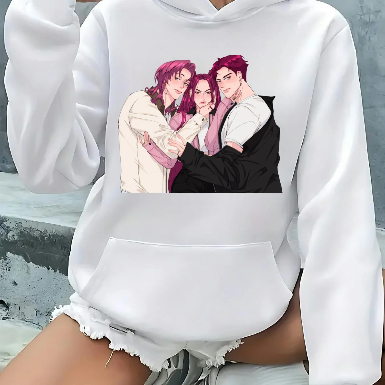 Saja Boys Kpop Demon Hunter Funny Cartoon Hoodie Autumn and Winter Aesthetic Trend Hip-hop Pullover Men Women Oversized Hoodies