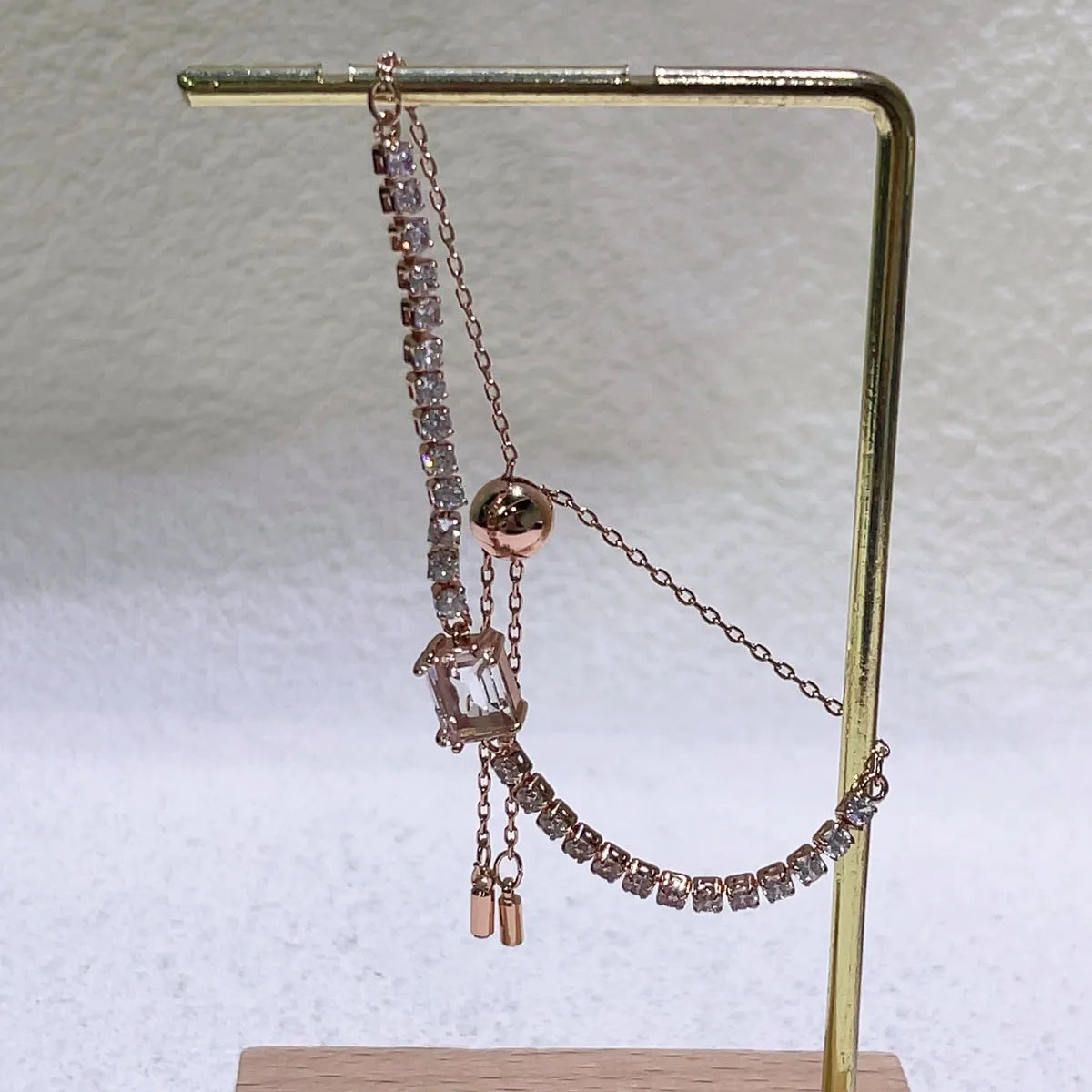 Original Brand New Brown High Quality Jewelry Luxury Brand Crystal Exquisite Pendant Necklace Bracelet Crystal Party Gift Women