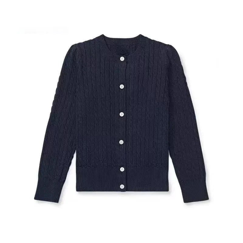 2025 New Winter Brand Clothing Set Girls Knitted Cardigan+Skirt Kid Sweater Parent-child clothing