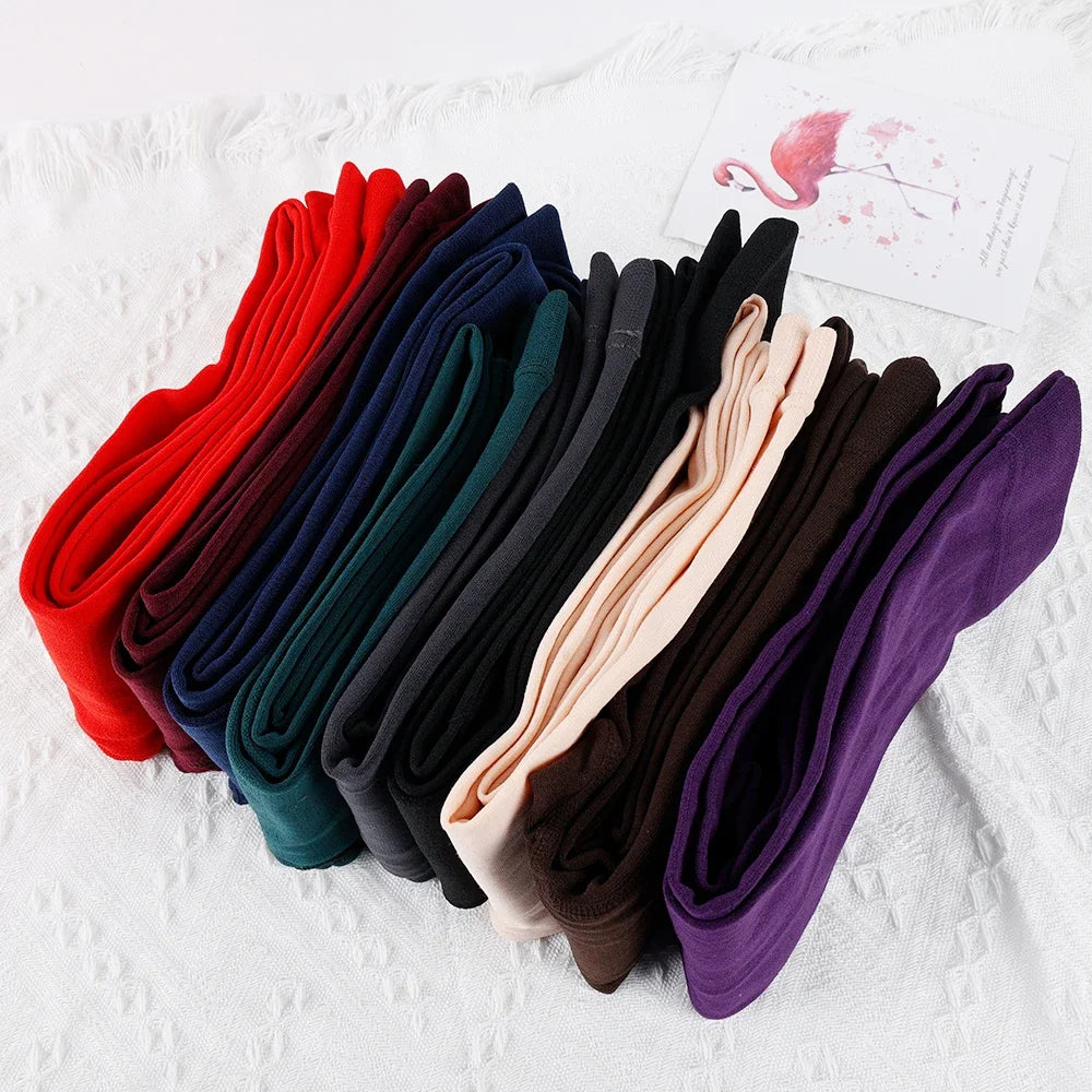 Women Winter Leggings Warm Leggins High Waist Solid Color Velvet Female Thickened Velvet Leggings Stretchy Black Skin Leggings