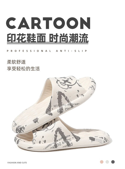 Extra-thick Sole Men Soft Air Cushion Casual Slippers EVA Sandals Fashion Flip Flops Outdoor Summer Seaside Beach Shoes