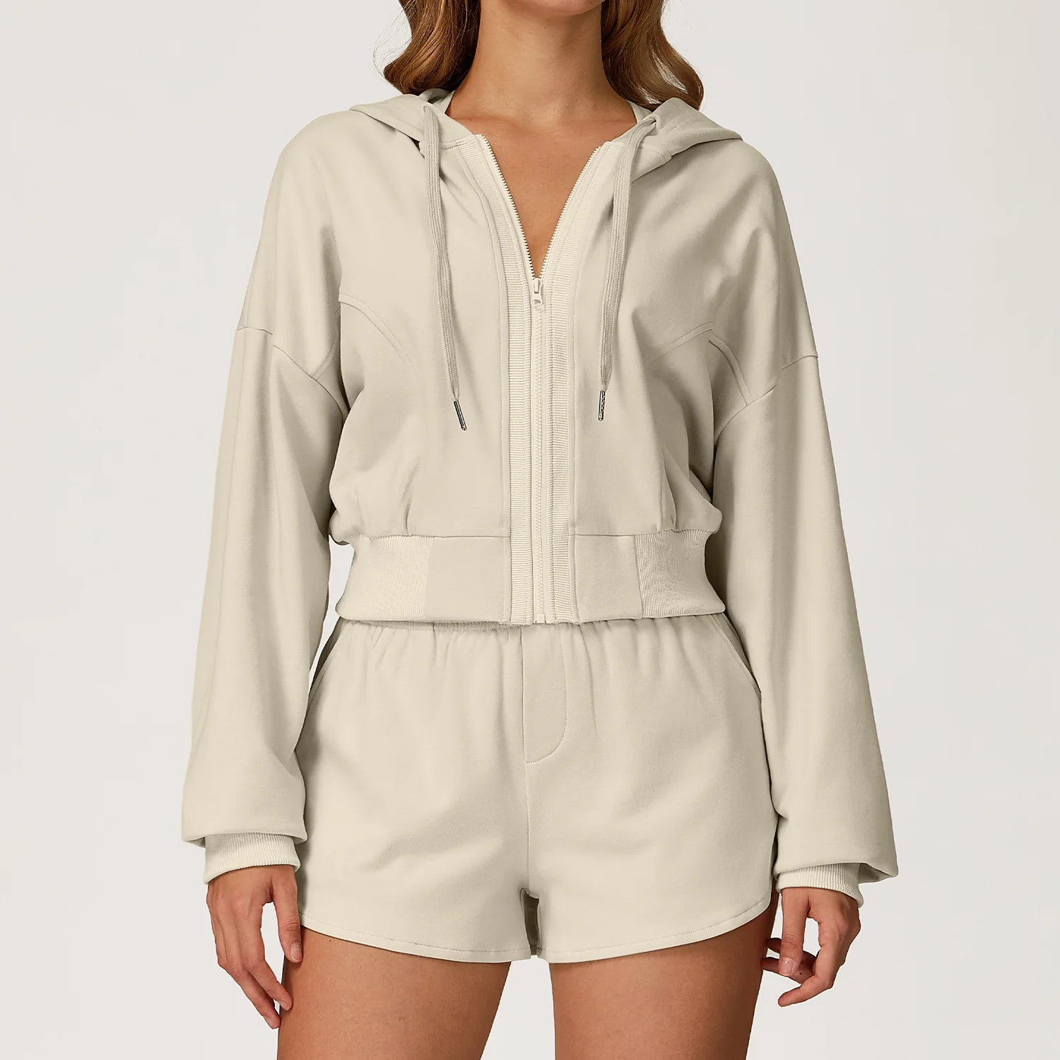 Winter 2-piece Casual Sports Hoodie Set Women's Long Sleeved Loose Yoga Set High Waisted Sweatpants Running and Fitness Set