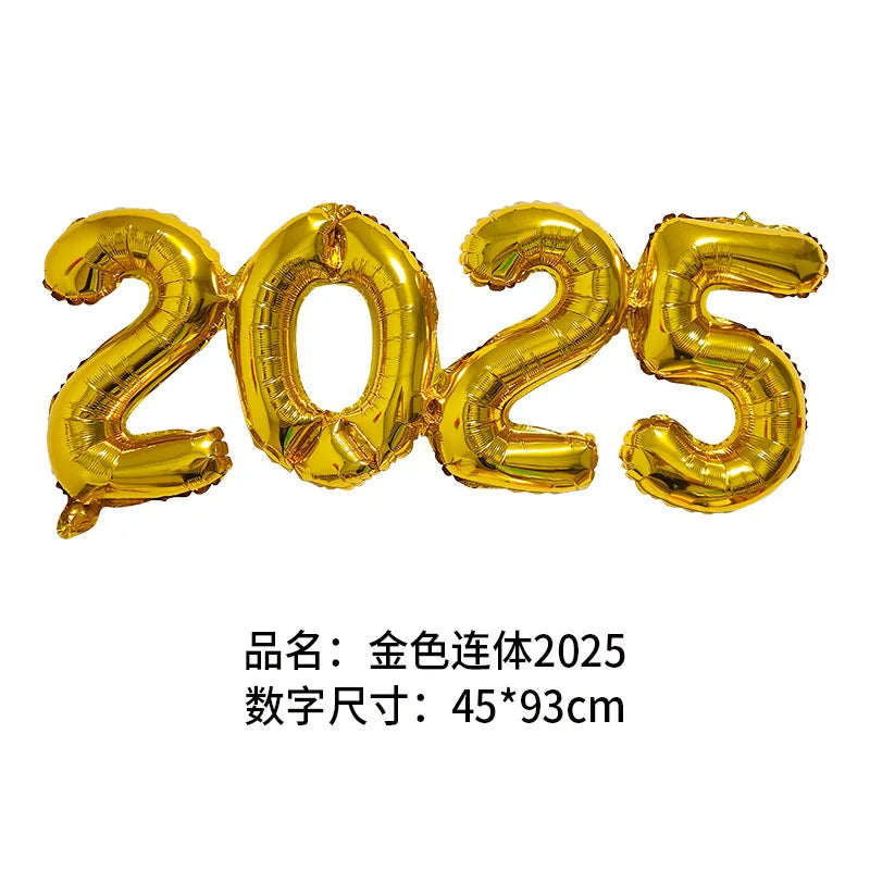 2026 Number Foil Balloons for Happy New Year Eve Party Decoration Photo Booth Props Supplies Christmas Home Decor Navidad 2025