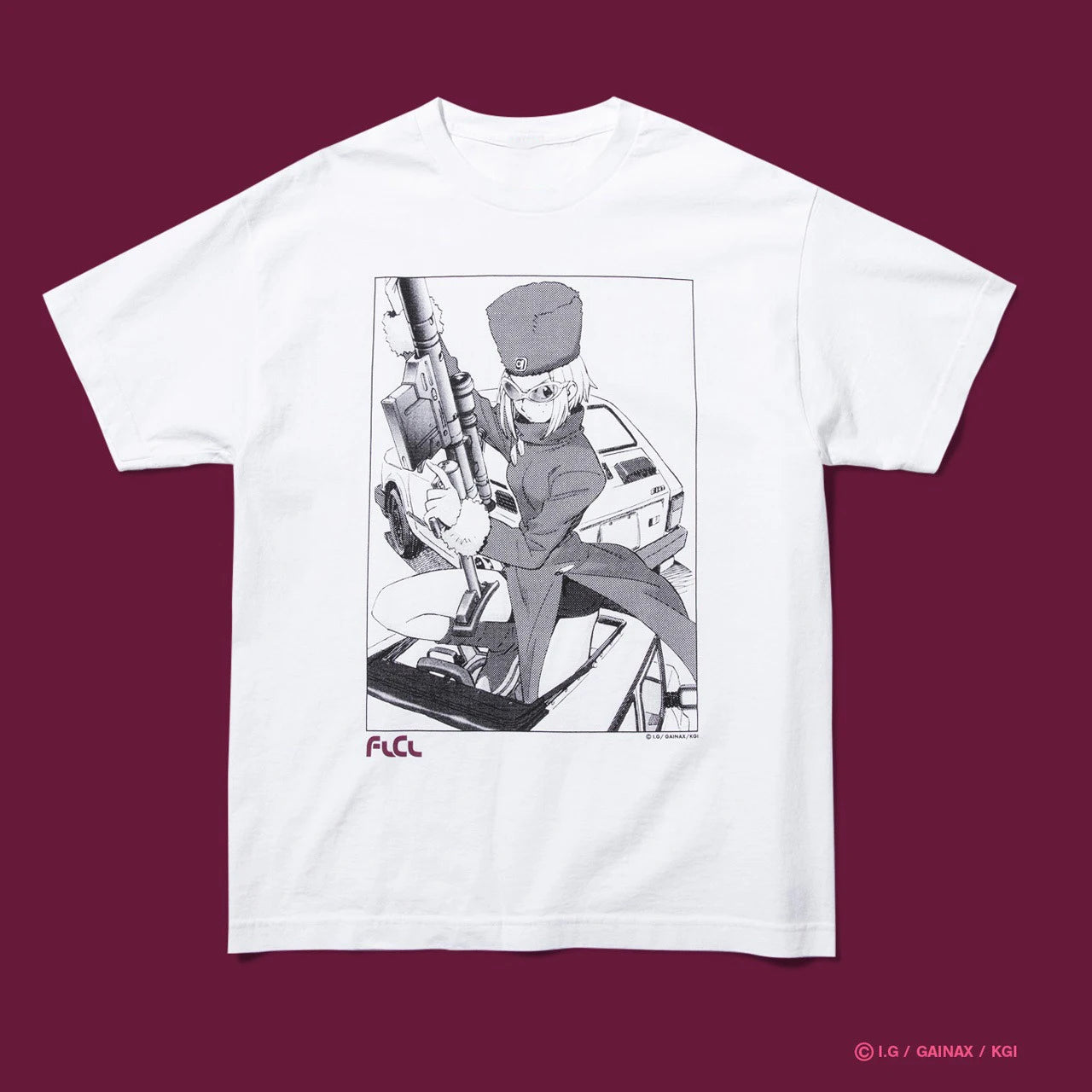 Japanese Classic Anime FLCL T-shirts Women Men T-shits Oversized Y2k Short Sleeve Anime Fans Gifts Overszied Top Female T-shirts