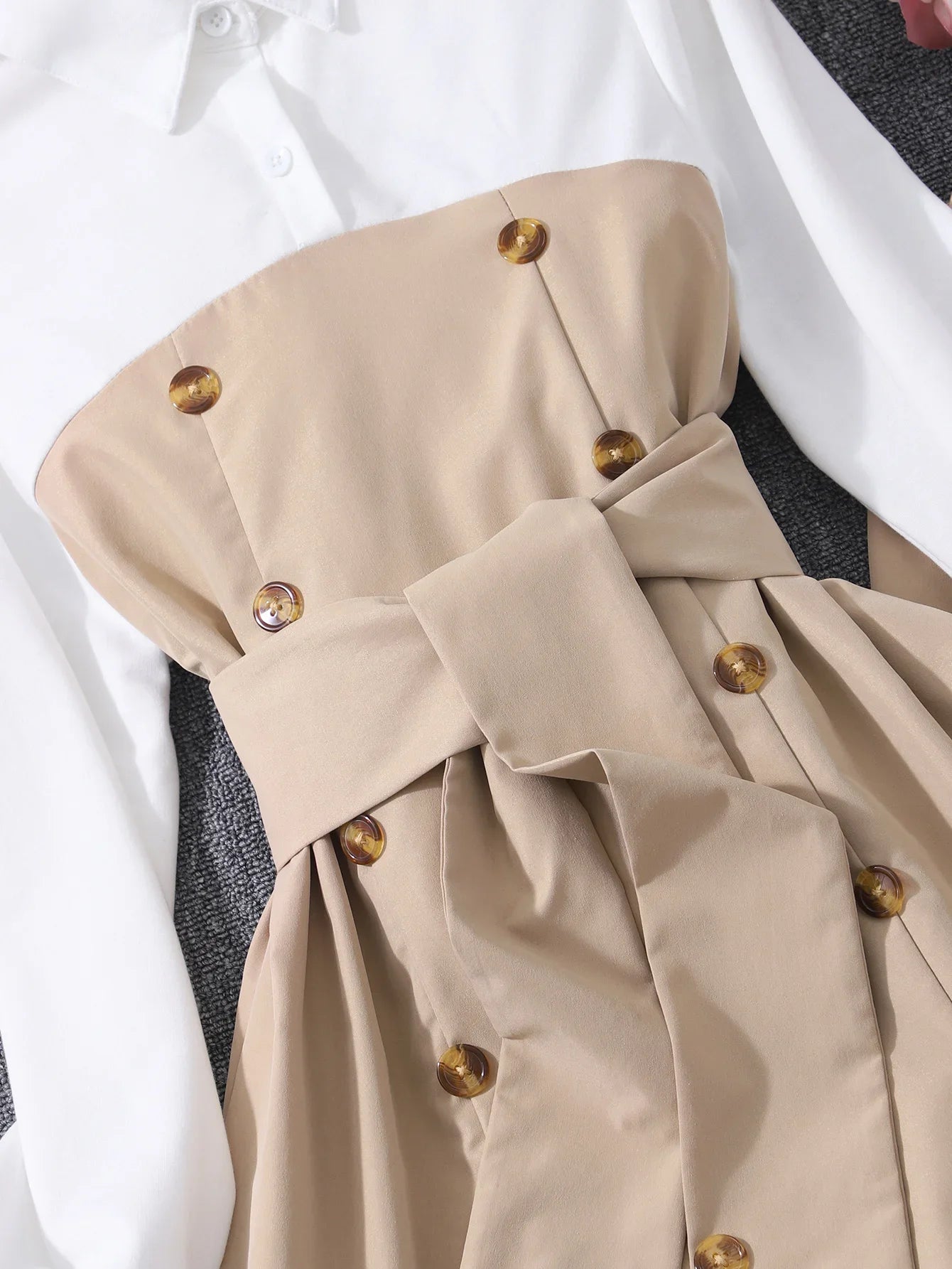 Teen Girls Clothing Set Long Sleeve Solid Color Spring Autumn Belt Children Suit Casual Elegant Comfort Girls Outfits 13-16Y