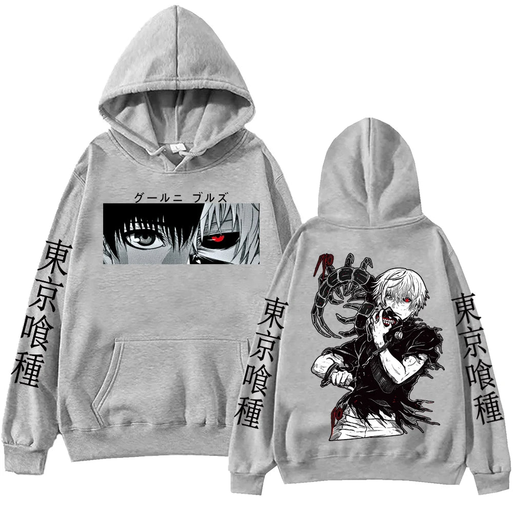 2025 Anime Tokyo Ghoul Ken Kaneki Hoodie Harajuku Pullover Tops Man Woman Sweatshirt Fans Gift