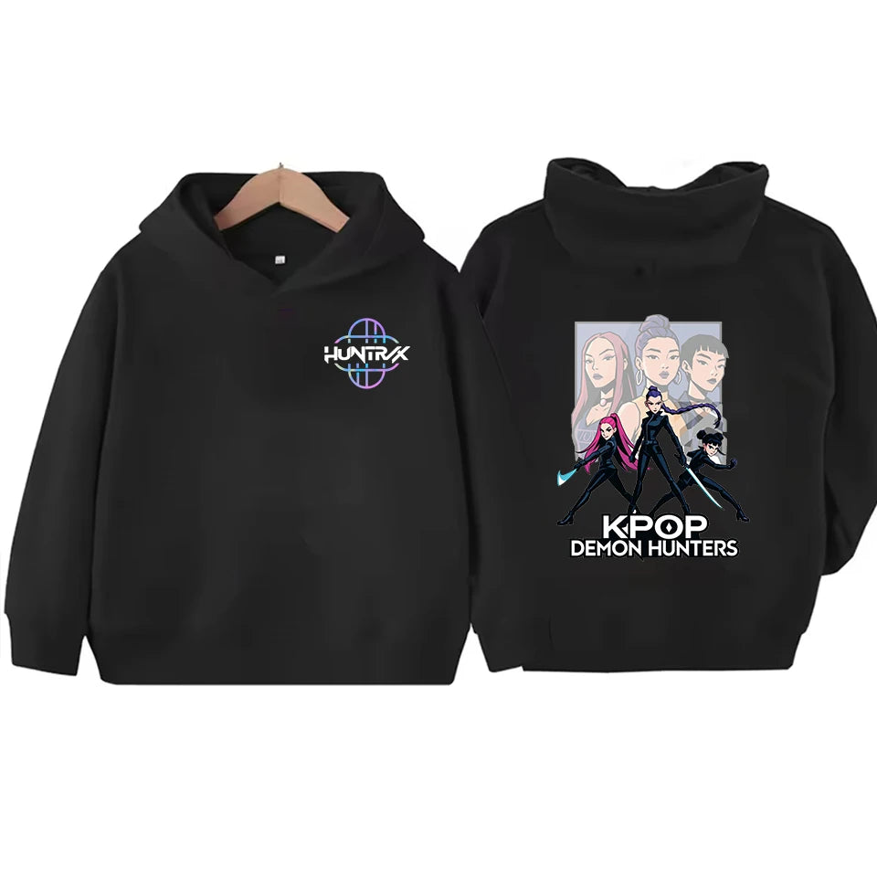 Kids Hoodie Kawaii Cartoon Printed Zippered Hoodie2025 New KPop Demon Hunters Coat Boys Autumn Jacket Baby Girl Winter Clothes
