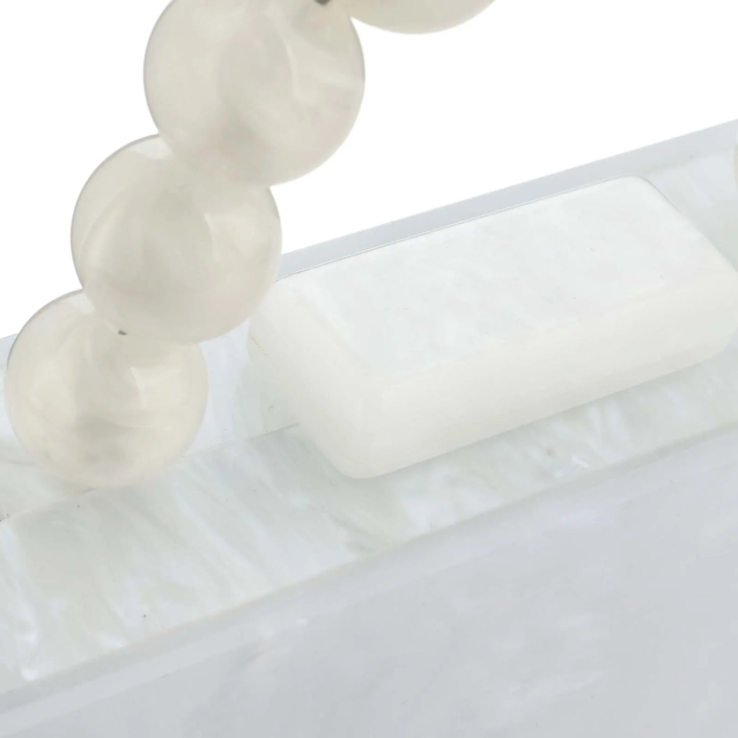 Fashion Acrylic Beading Clutch Handbag For Women Wedding Party Square Shoulder Bag With Chain Ladies Evening Dinner Dress Purses