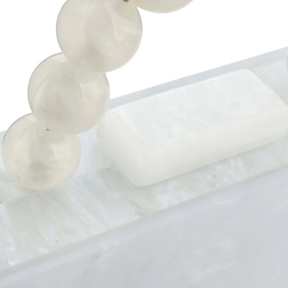 Fashion Acrylic Beading Clutch Handbag For Women Wedding Party Square Shoulder Bag With Chain Ladies Evening Dinner Dress Purses