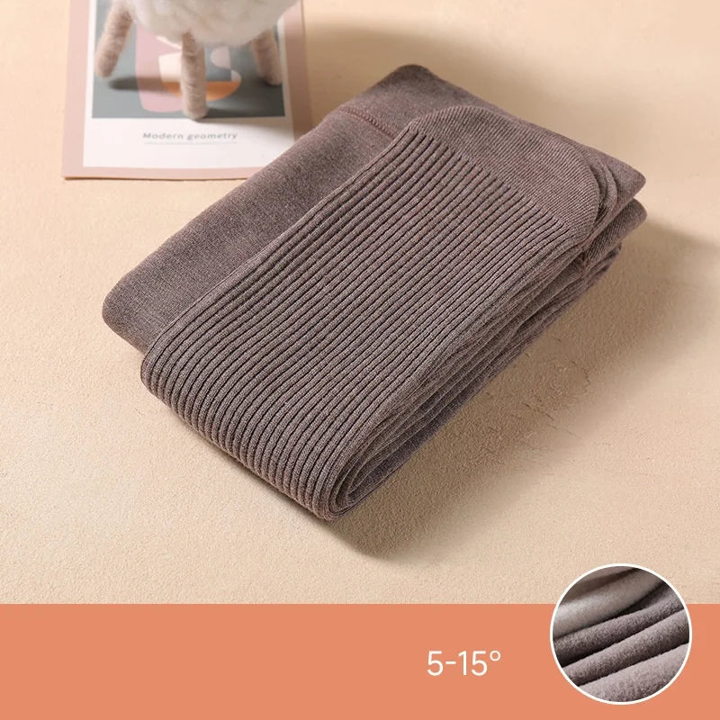 Winter Children's Tights For Girls Thick Warm Kids Girl's Pantyhose Outdoor Leggings Solid Plush Warm Child Dance Tight 2-10Y