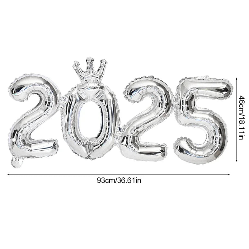 2026 Number Foil Balloons for Happy New Year Eve Party Decoration Photo Booth Props Supplies Christmas Home Decor Navidad 2025