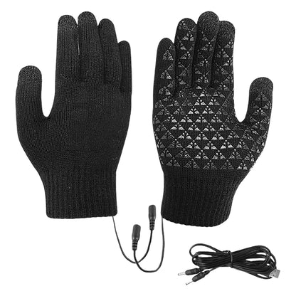5V Heated Gloves Motorcycle Touch Screen Winter Moto Heated Gloves Warm USB Rechargeable Heating Thermal Gloves For Snowmobile