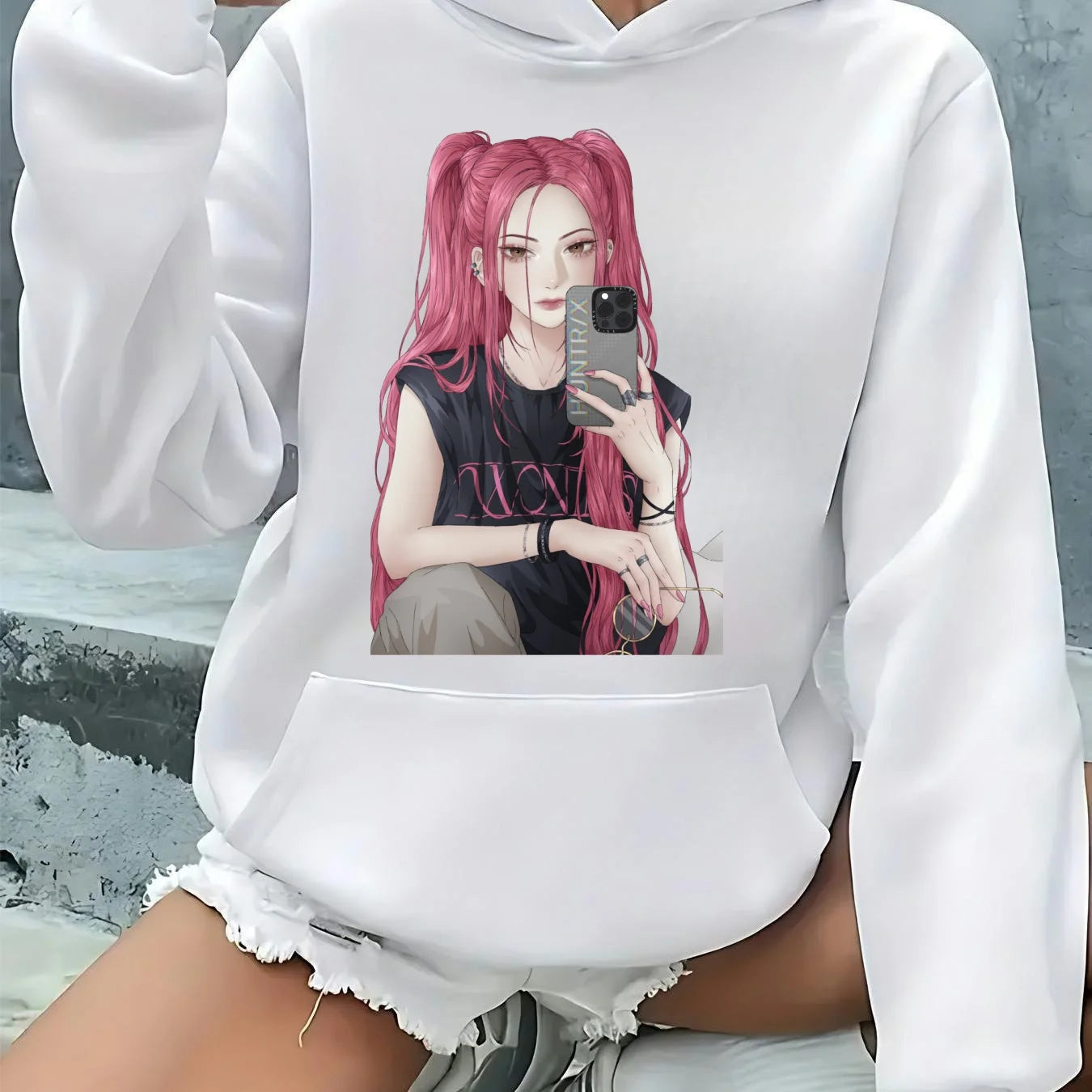 Saja Boys Kpop Demon Hunter Funny Cartoon Hoodie Autumn and Winter Aesthetic Trend Hip-hop Pullover Men Women Oversized Hoodies