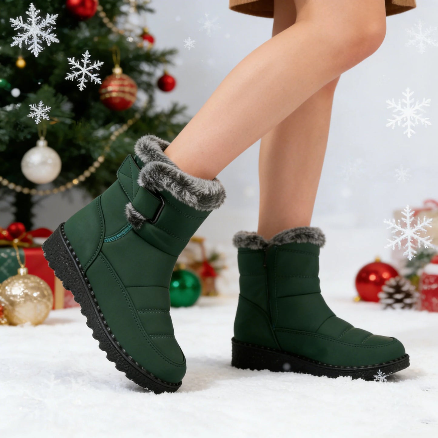 Women's Winter Boots for Women 2025 New Faux Fur Long Plush Snow Boots Woman Platform Shoes Warm Cotton Couples Ankle Boots