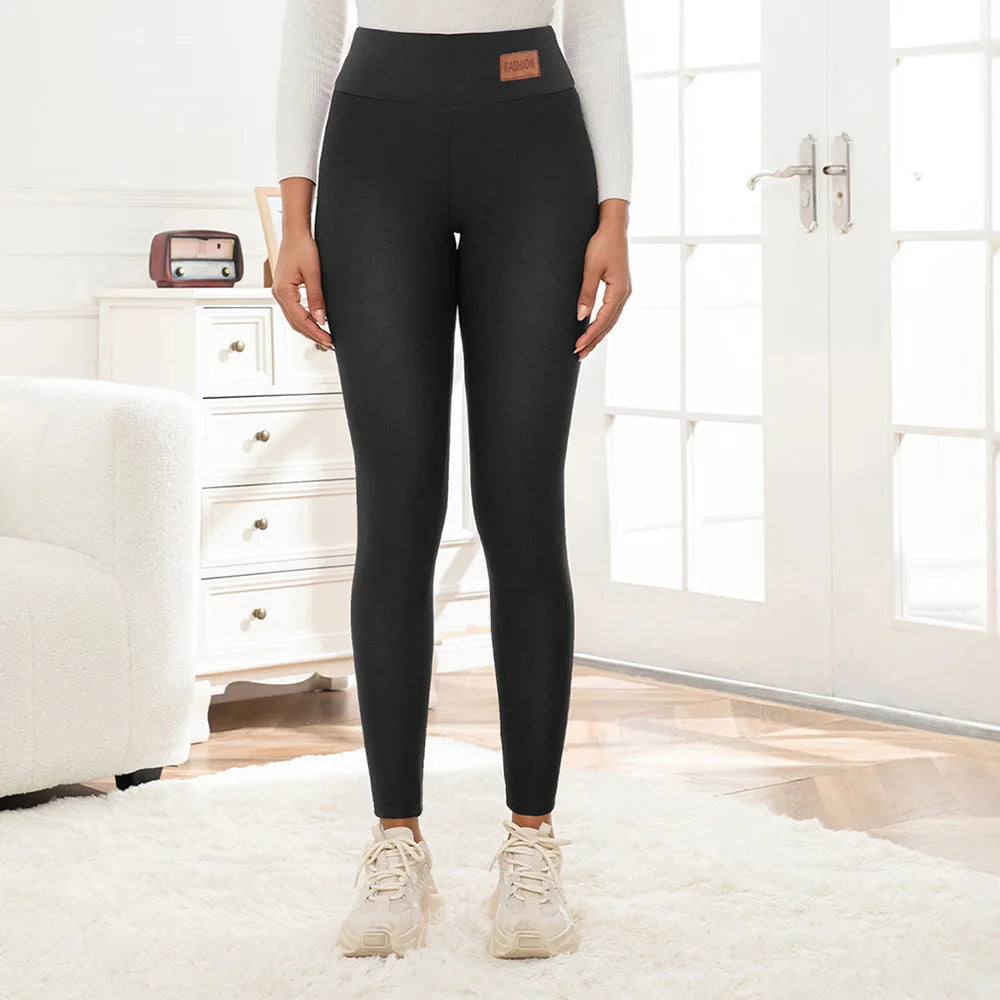 Winter Warm Leggings for Women Comfortable Thermal Soft Pants High Waist Solid Thick Velvet Leggings