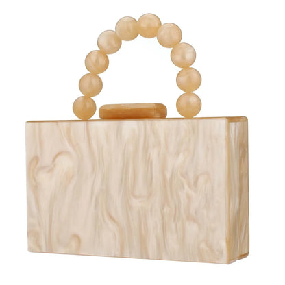 Fashion Acrylic Beading Clutch Handbag For Women Wedding Party Square Shoulder Bag With Chain Ladies Evening Dinner Dress Purses