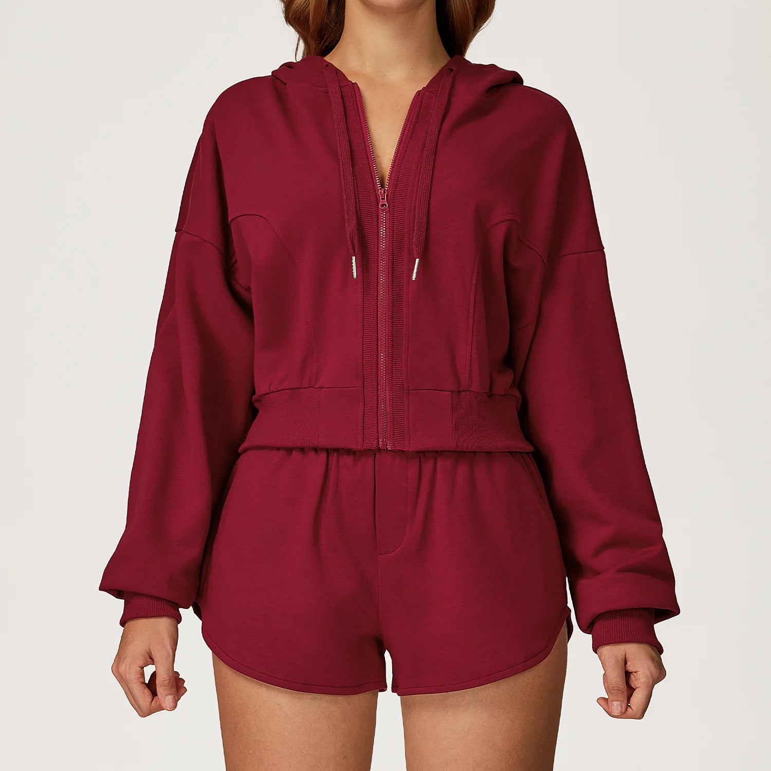 Winter 2-piece Casual Sports Hoodie Set Women's Long Sleeved Loose Yoga Set High Waisted Sweatpants Running and Fitness Set