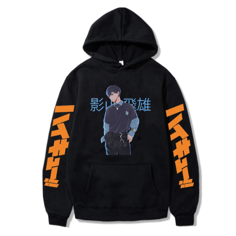 Haikyuu Anime Men Casual Pullover Hoodie Spring Autumn Streetshirt Korean Version Tops Oversized Unsex Daily Sweatshirt