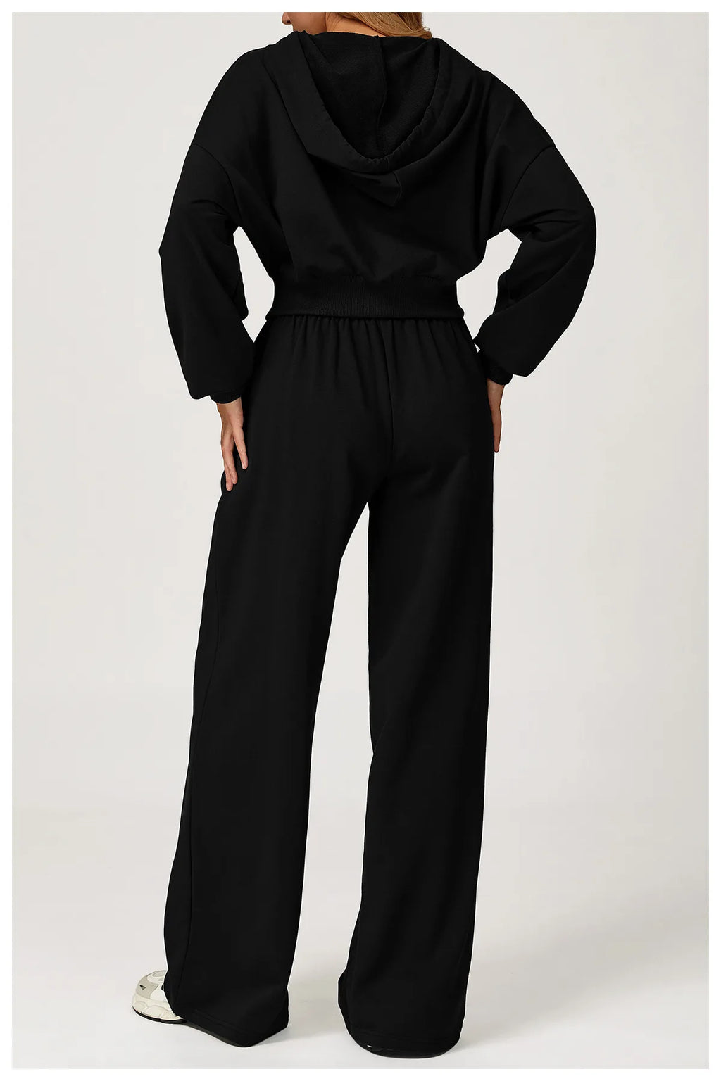 Winter 2-piece Casual Sports Hoodie Set Women's Long Sleeved Loose Yoga Set High Waisted Sweatpants Running and Fitness Set