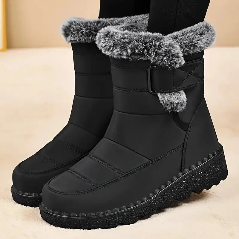 Women's Winter Boots for Women 2025 New Faux Fur Long Plush Snow Boots Woman Platform Shoes Warm Cotton Couples Ankle Boots