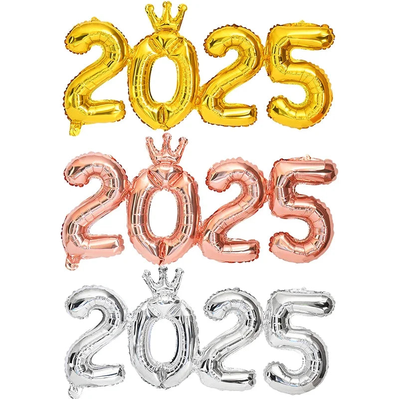 2026 Number Foil Balloons for Happy New Year Eve Party Decoration Photo Booth Props Supplies Christmas Home Decor Navidad 2025