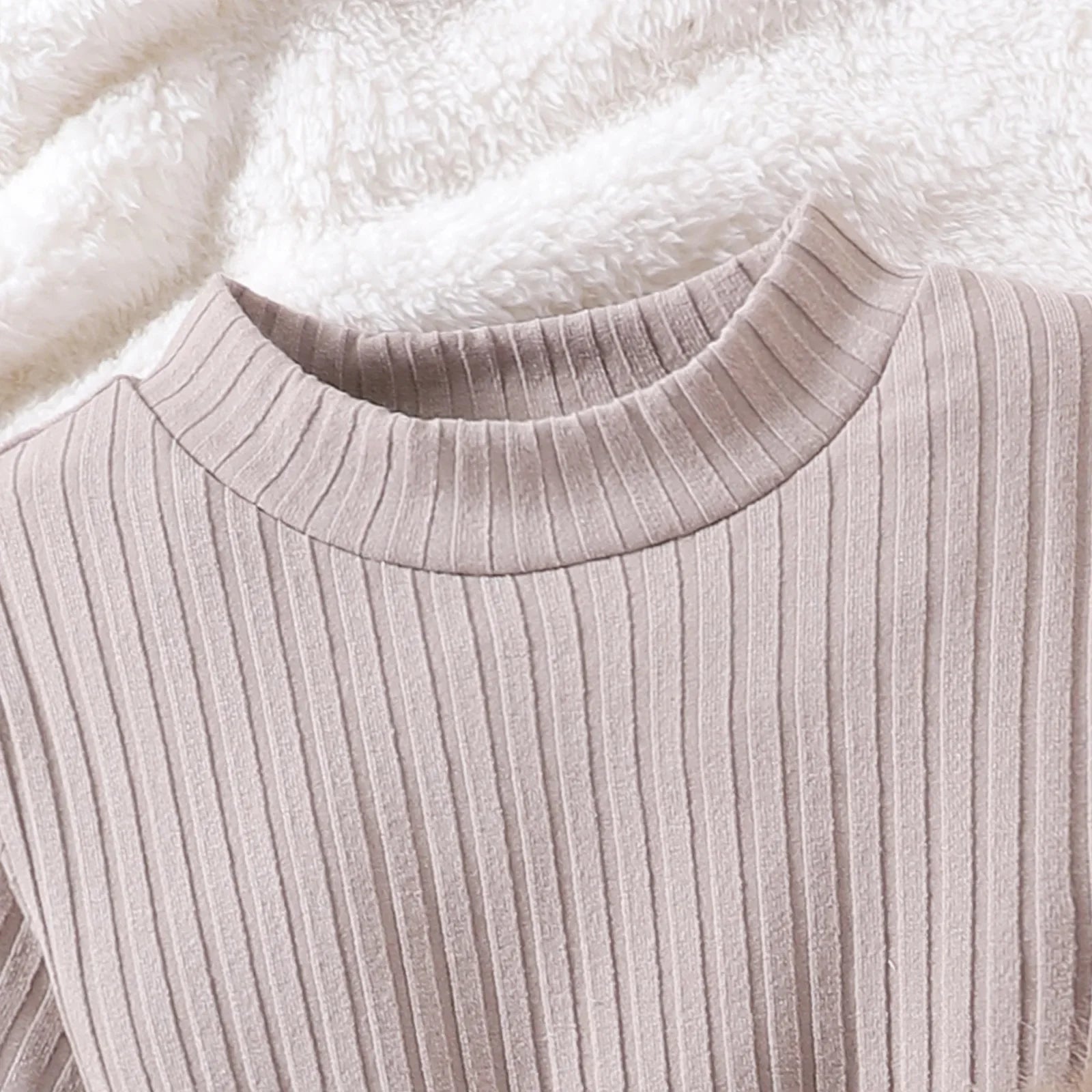 3pcs set kids Winter autumn Warm dres set skirt Girls children vest Sweaters with Long-sleeved Tops Leather SkirtThree-piece Set