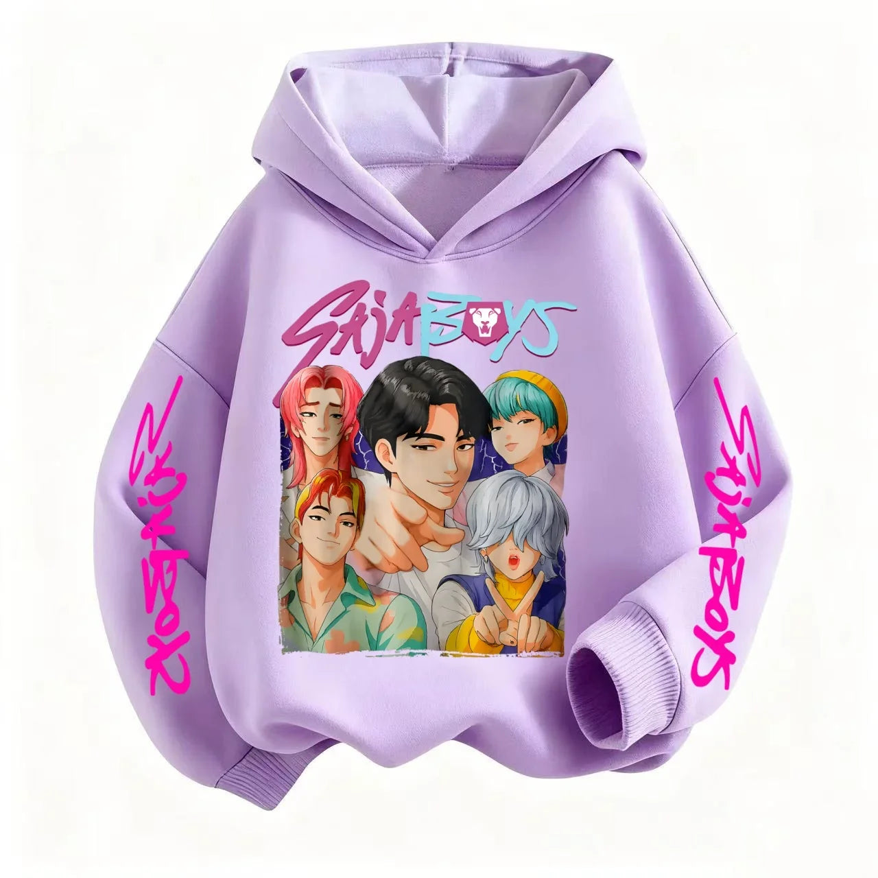 Kids 3-12Y Hoodie KPop Demon Hunters Spring Autumn Sportswear Warm Print Halloween Casual Boys Clothes Girls