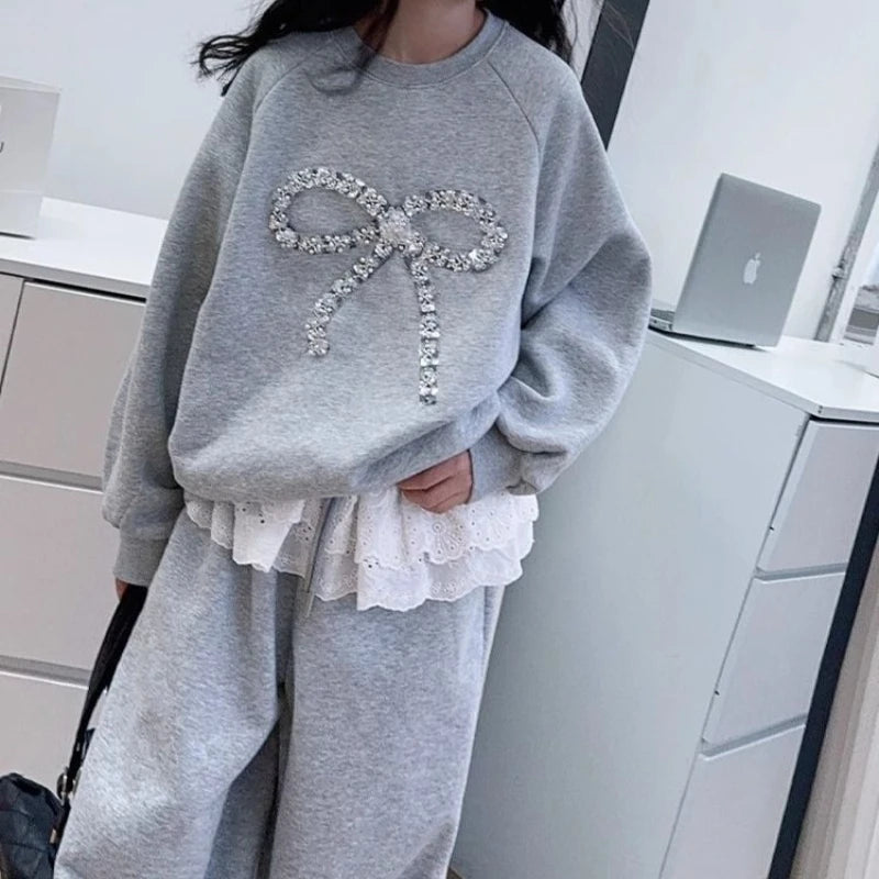 Sweatshirt Set Top & Pants 2-Piece 2025 Girl Autumn Winter Clothes Boutique Clothing Children's Setup Girls's Sets 4yrs Suit