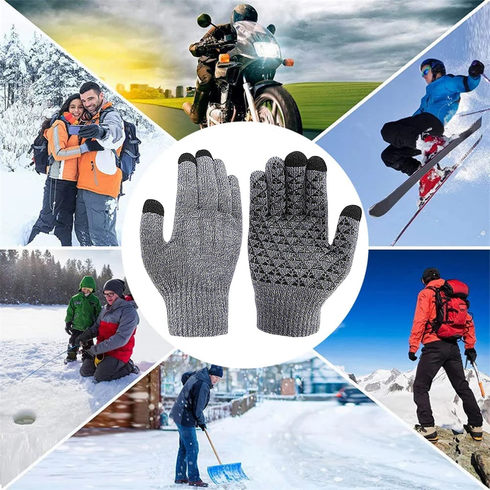 5V Heated Gloves Motorcycle Touch Screen Winter Moto Heated Gloves Warm USB Rechargeable Heating Thermal Gloves For Snowmobile