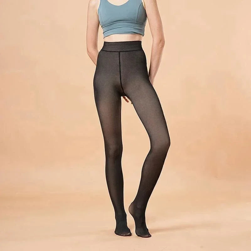 Warm Tights Leggings For Women Winter High Waist Elastic Sexy Translucent Pantyhose Female Slim 80g 220g 300g Leggings Tights
