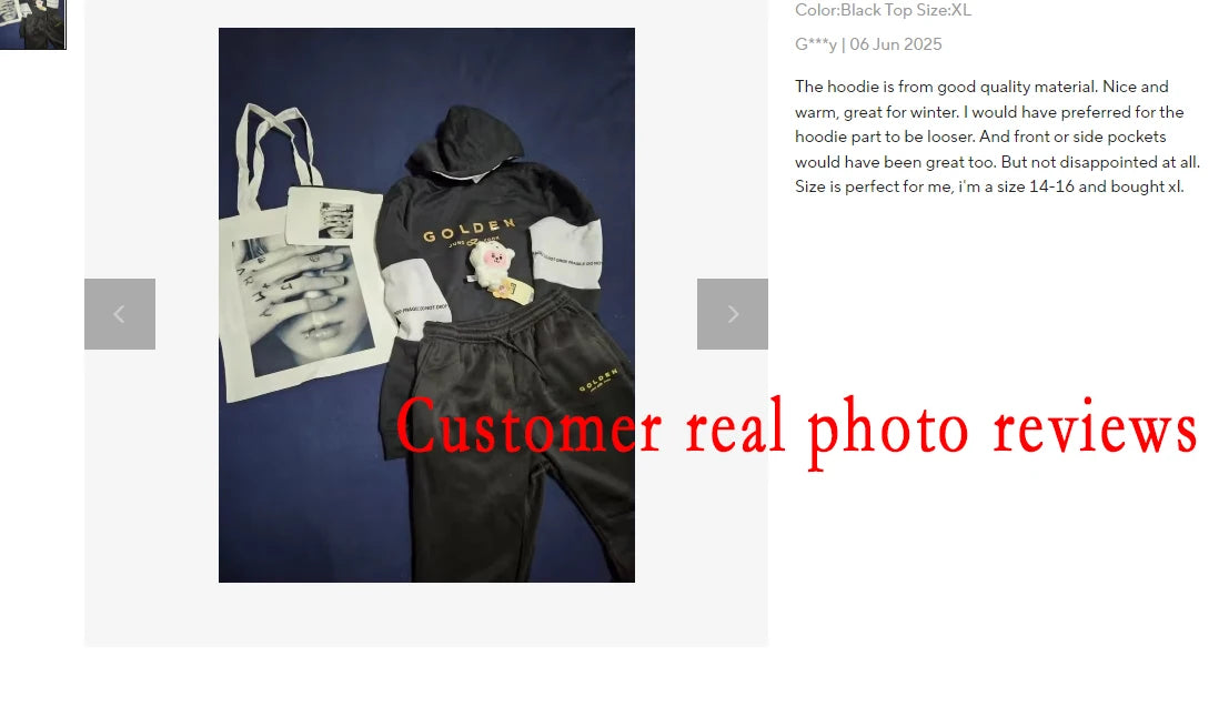 K-pop Trend Hoodie for Woman High Quality Jung Kook Print Hooded Sweatshirts Sweatpants Fall Winter Female Daily Casual Pullover