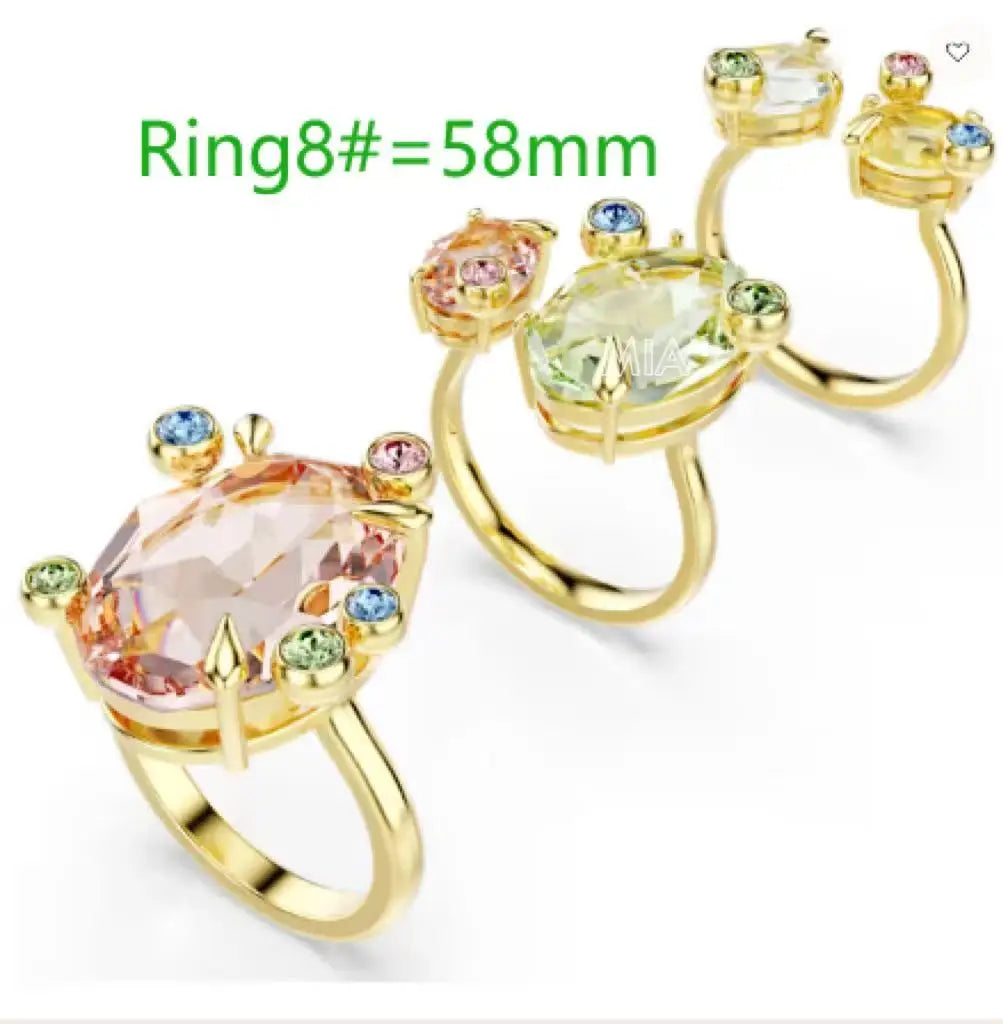 2025 Original Crystal Jewelry Set Boutique Irregular Earrings, Necklaces, Rings, Bracelets, Women's Romantic Party Gifts