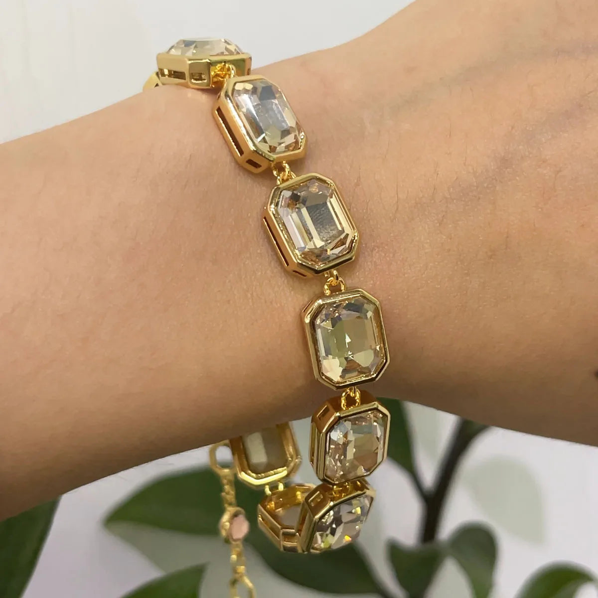 Original Brand New Brown High Quality Jewelry Luxury Brand Crystal Exquisite Pendant Necklace Bracelet Crystal Party Gift Women