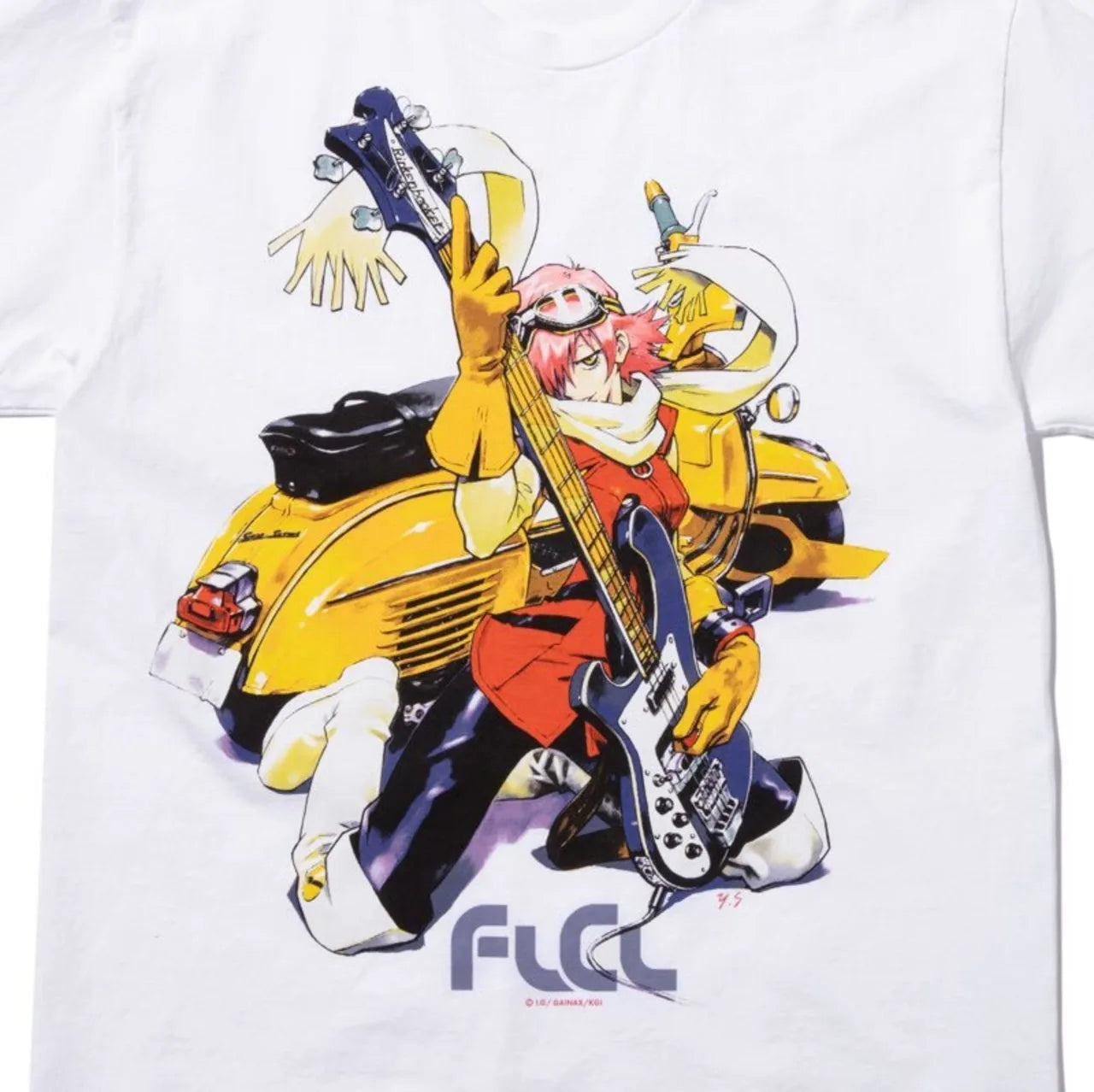 Japanese Classic Anime FLCL T-shirts Women Men T-shits Oversized Y2k Short Sleeve Anime Fans Gifts Overszied Top Female T-shirts