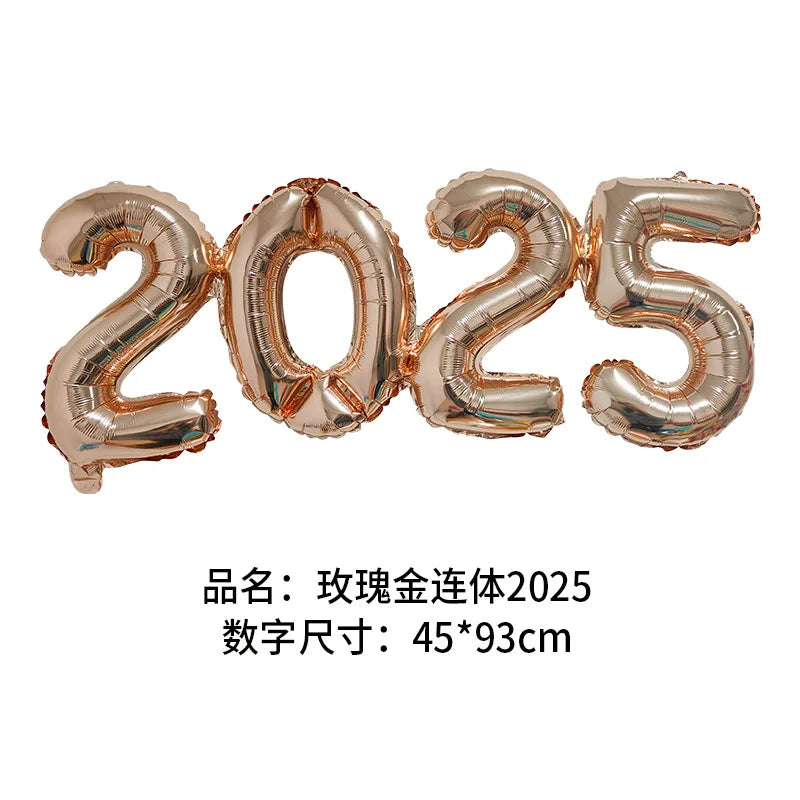 2026 Number Foil Balloons for Happy New Year Eve Party Decoration Photo Booth Props Supplies Christmas Home Decor Navidad 2025